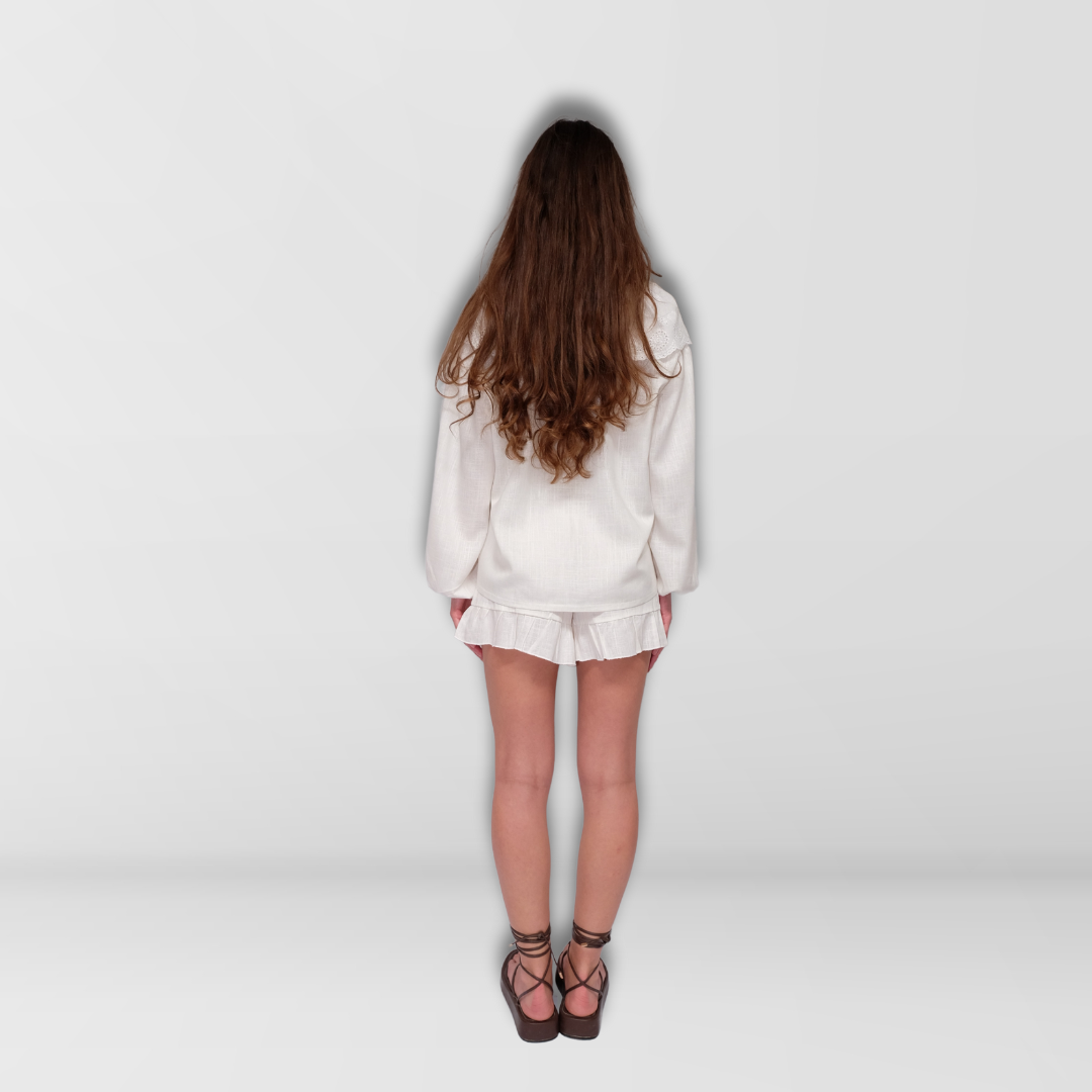 Linen Pyjama Set With Shorts