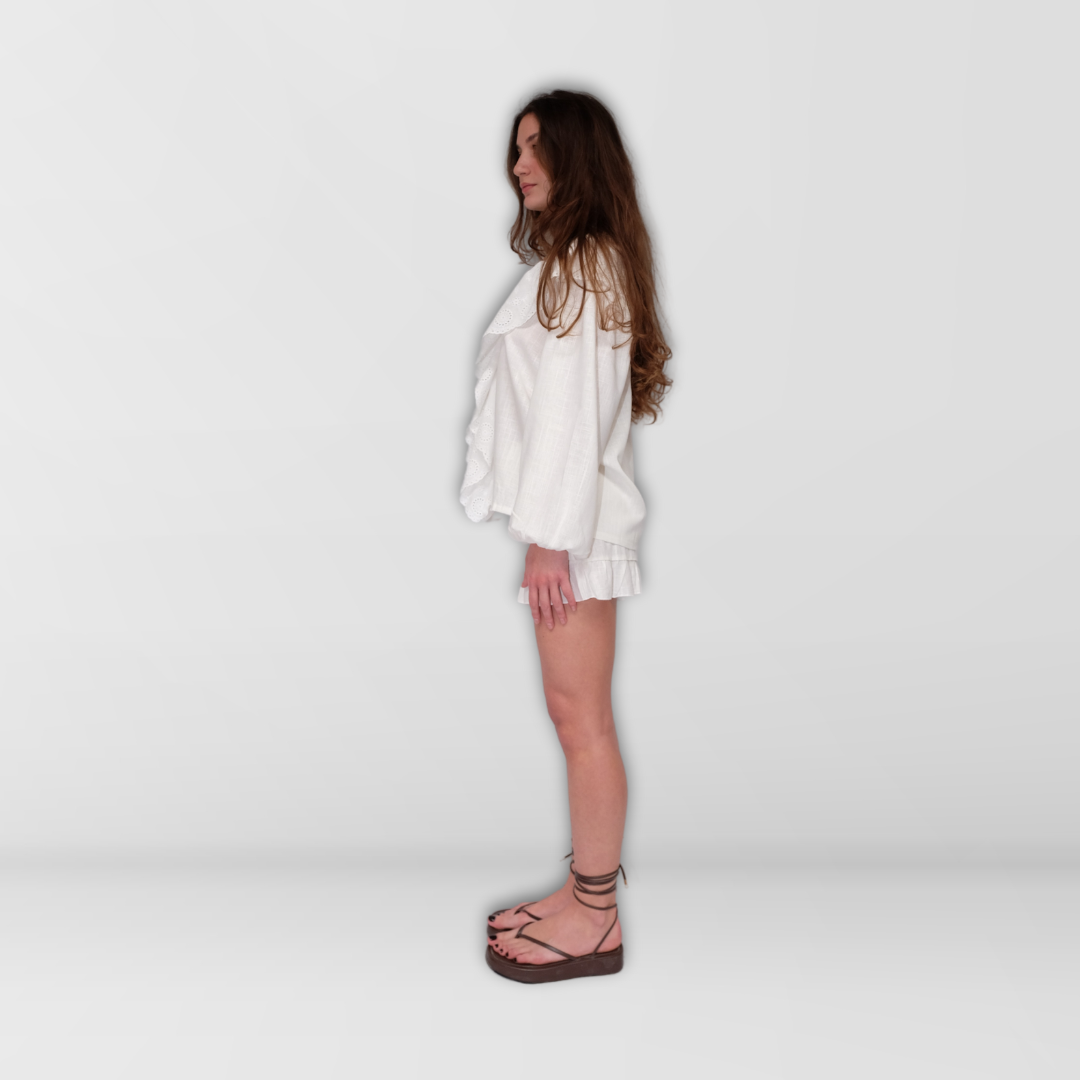 Linen Pyjama Set With Shorts