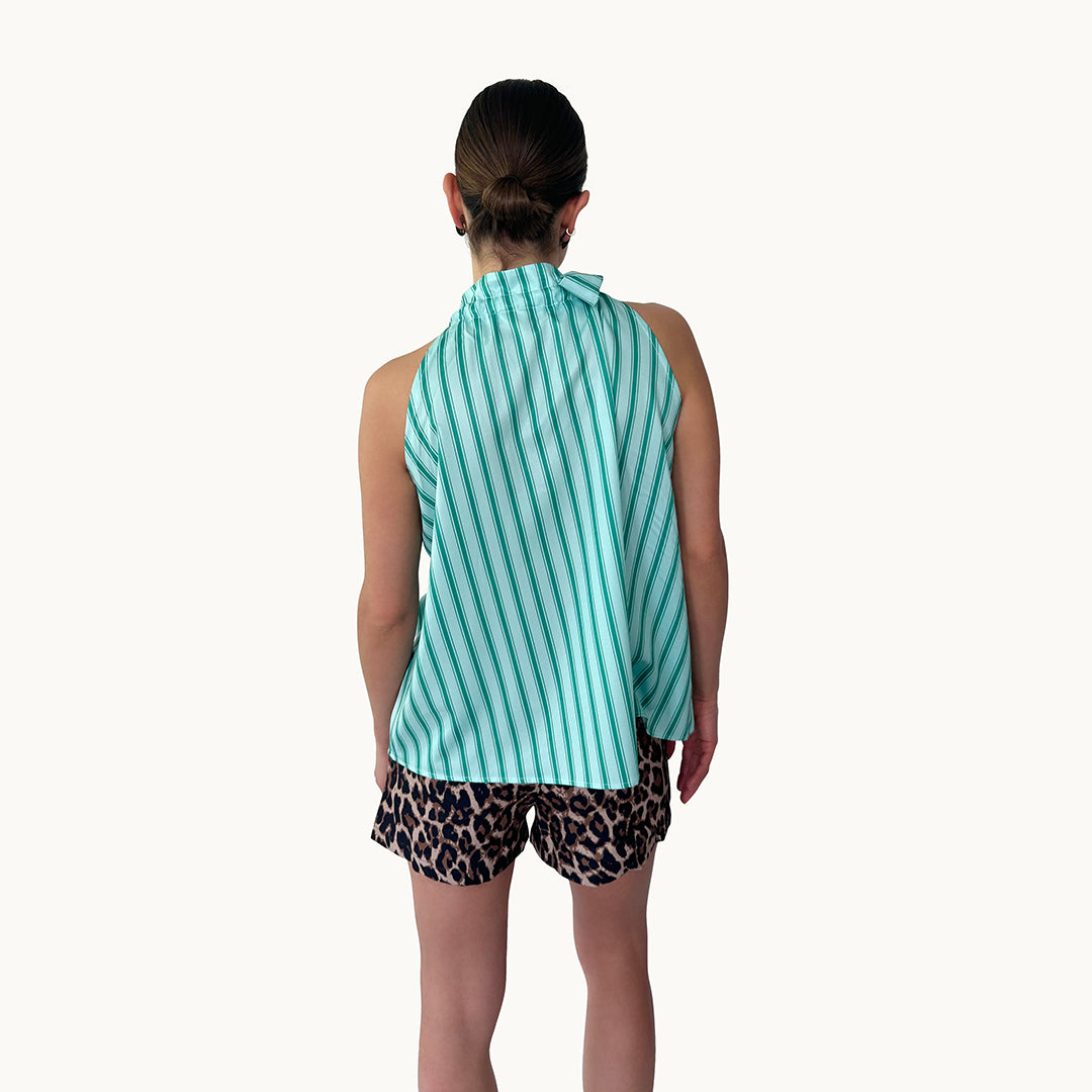 Neck Wrapped Top in Mint