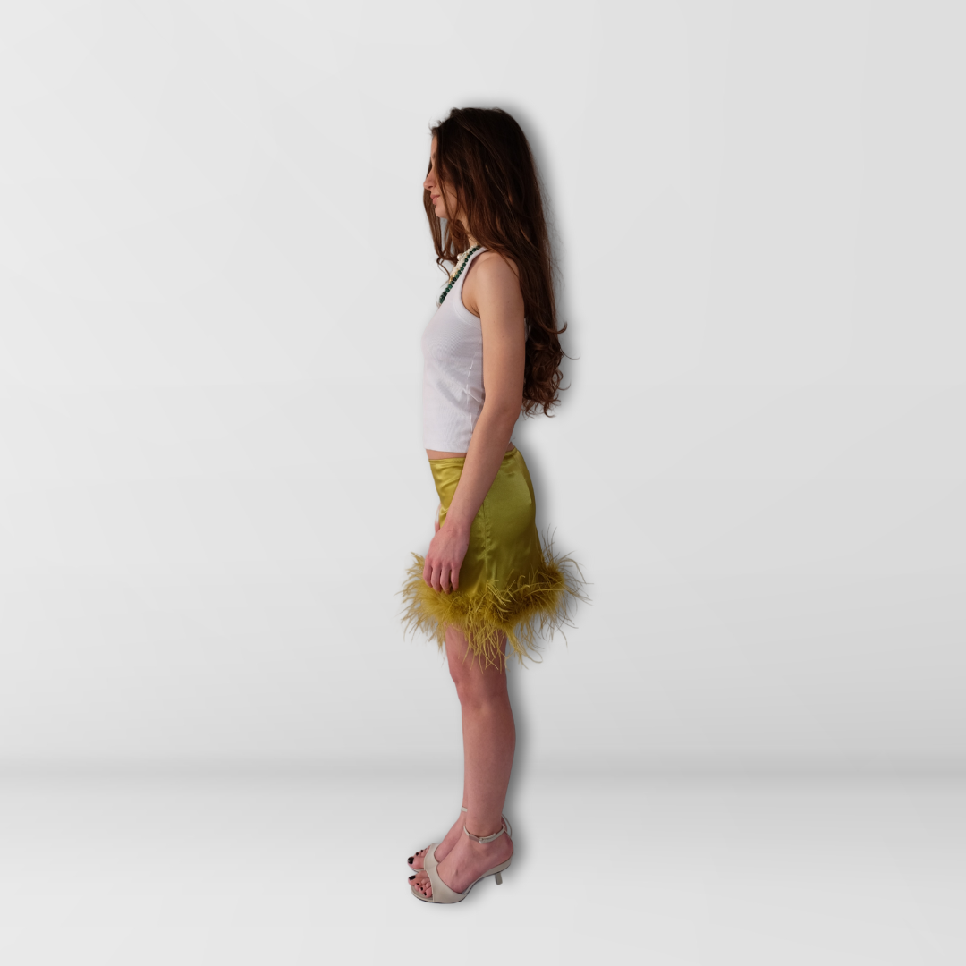 Feather Mini Skirt