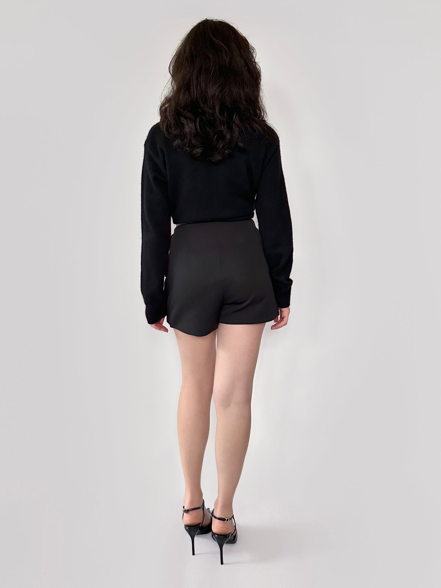 Flower Skorts in Black