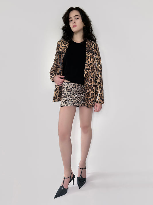 Leopard Blazer Set